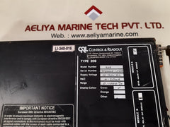 Control & readout 209 control and readout module range 0-100 %