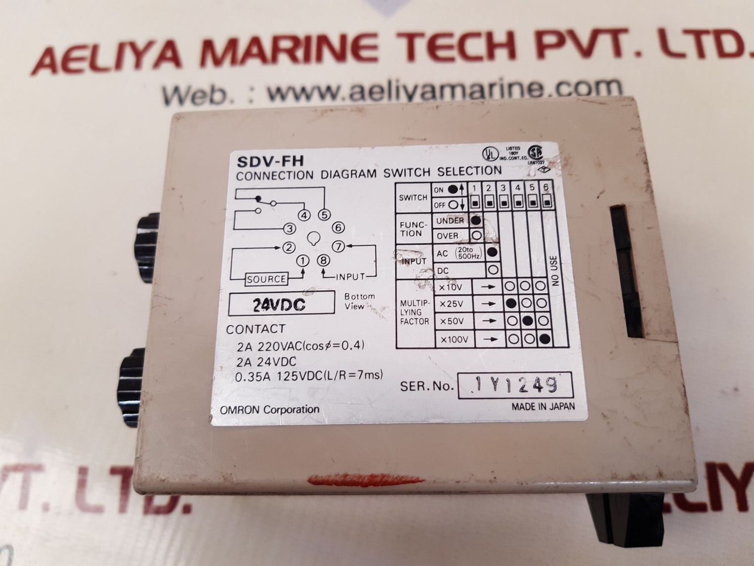 Omron sdv-fh2 voltage sensor 2a 24vdc