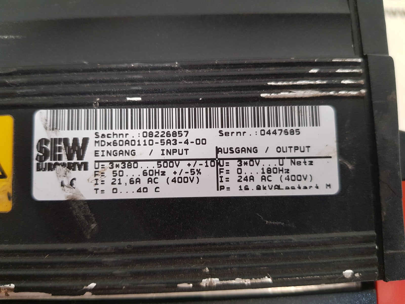 Sew mdx61b0110-5a3-4-00 inverter