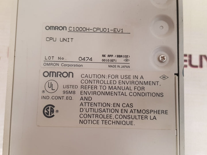 Omron c1000h-cpu01-ev1 programmable controller