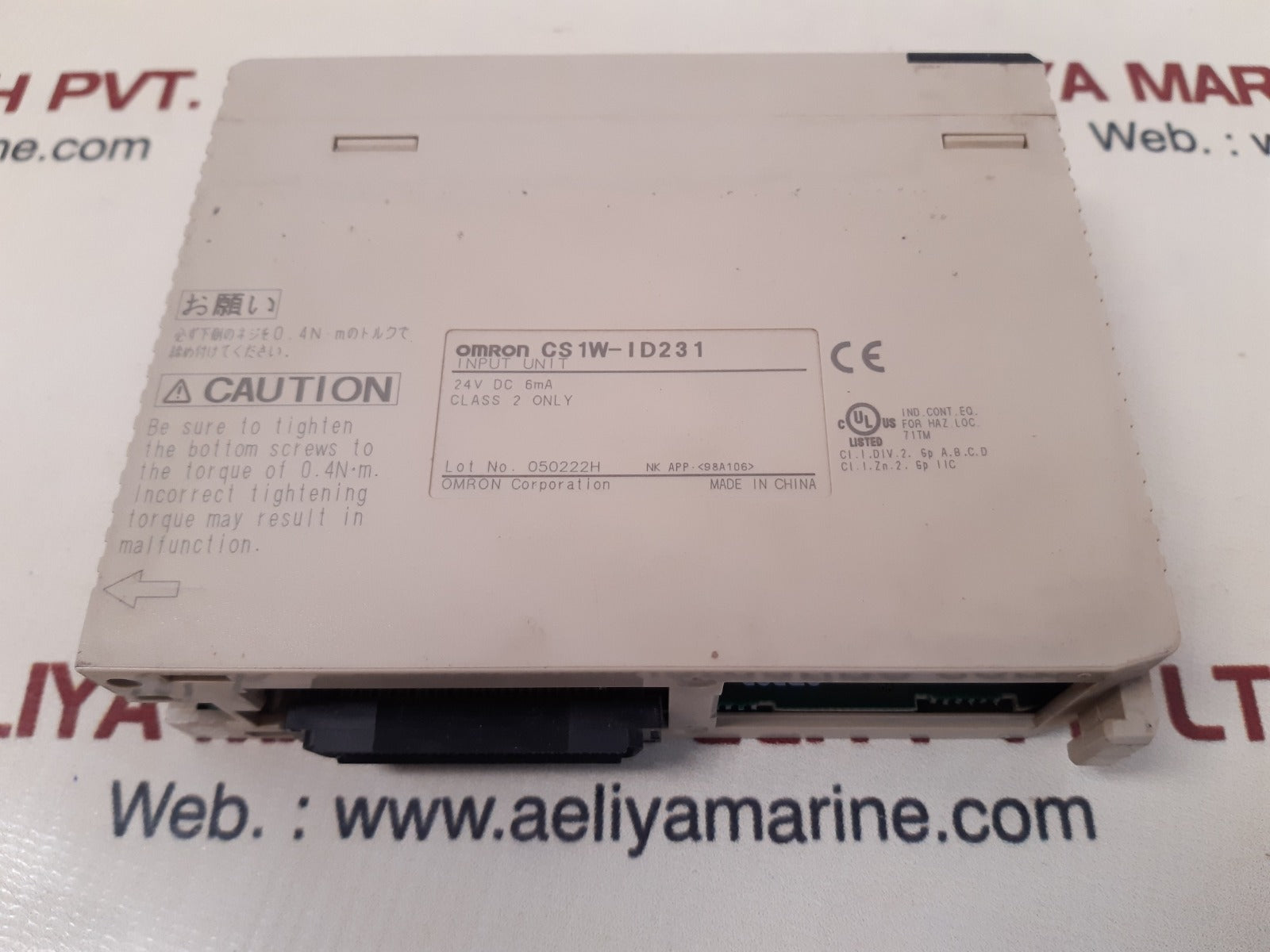 Omron cs1w-id231 input unit 24v dc 6ma