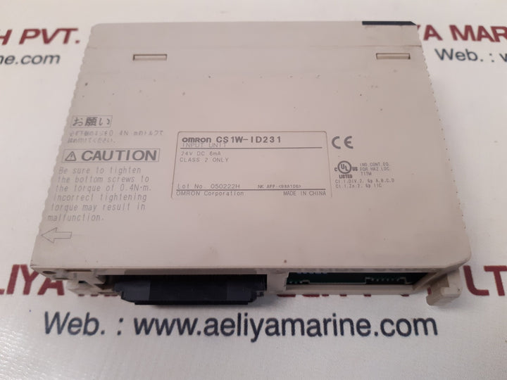 Omron cs1w-id231 input unit 24v dc 6ma