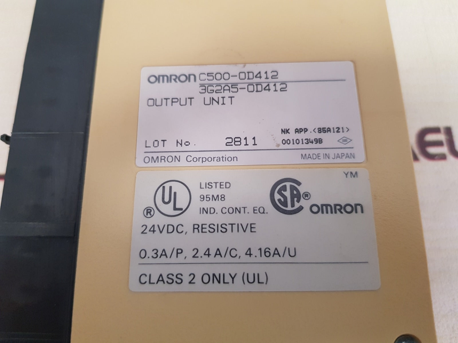 Omron c500-od412 3g2a5-od412 output unit 24vdc