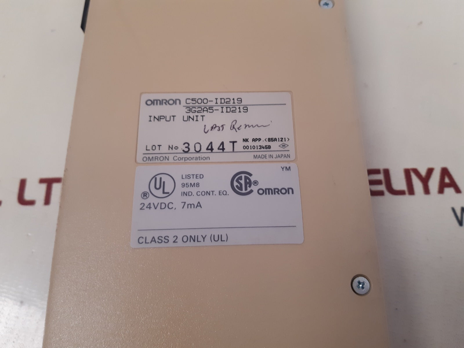 Omron c500-id219 input unit 24vdc, 7ma