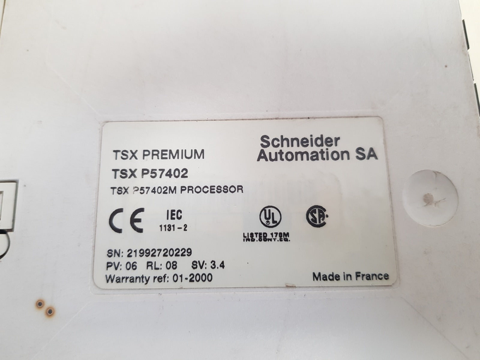 Schneider tsx p57402 processor