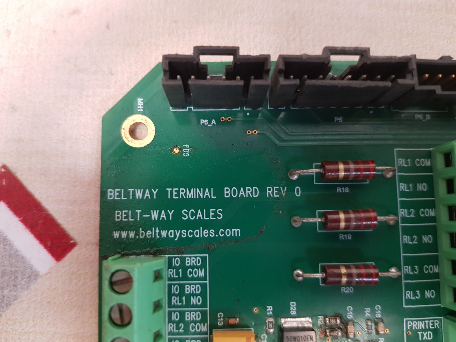 Beltway scales wk/yr 1313 terminal board