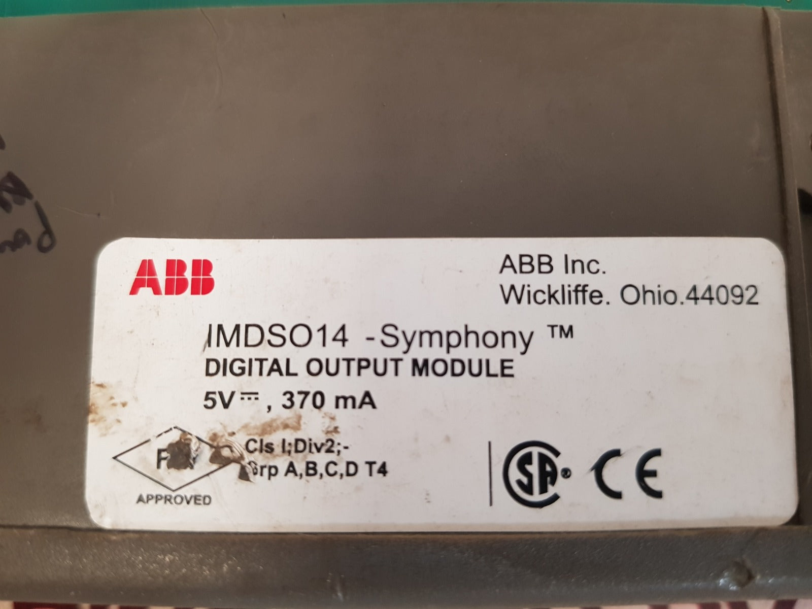 Abb imdso14-symphony digital output module used