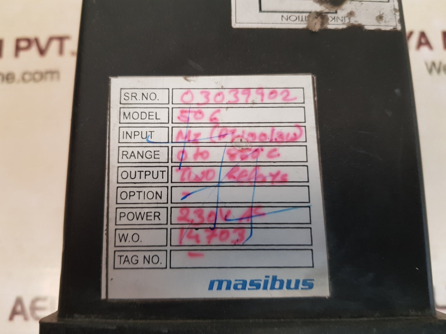 Masibus 506 temperature controller 0 to 860°c