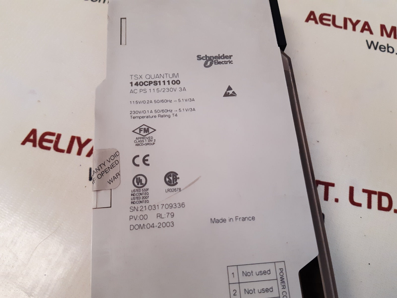 Schneider electric tsx quantum 140cps11100 power supply