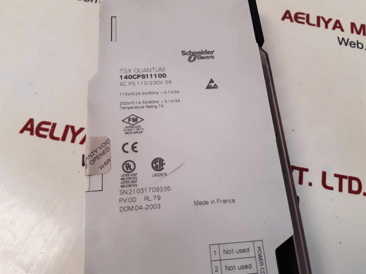 Schneider electric tsx quantum 140cps11100 power supply