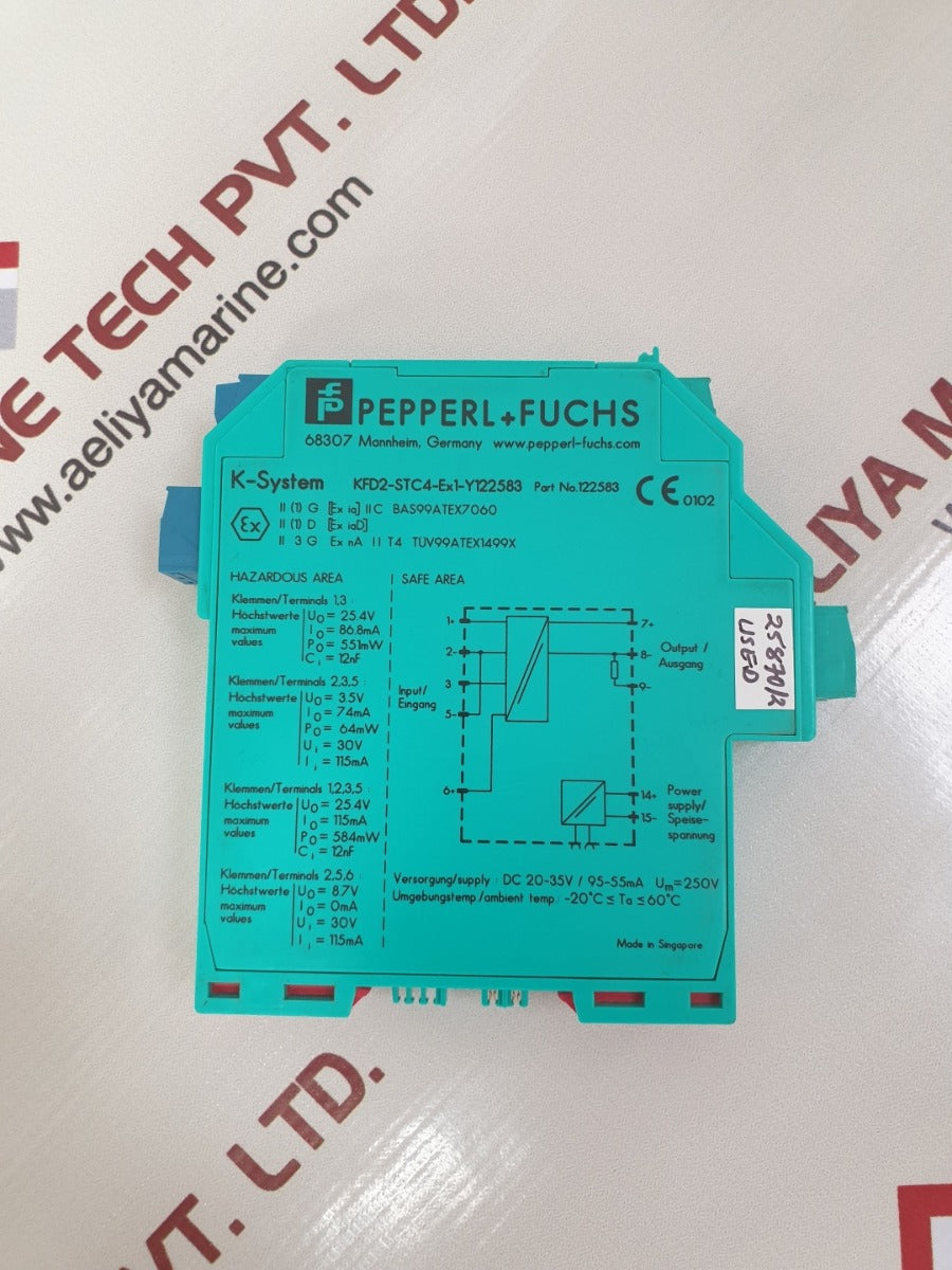 Pepperl+fuchs kfd2-stc4-ex1-y122583 safety barriers 122583