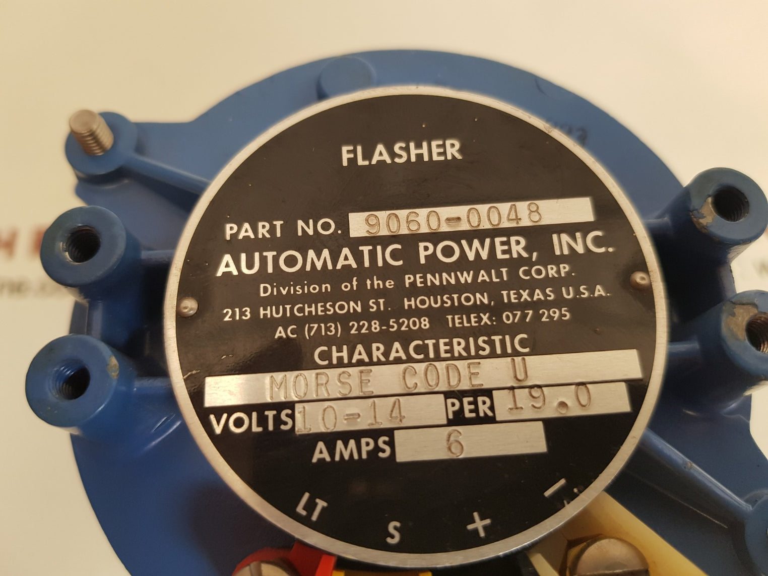 Automatic power 9060-0048 flasher 10-14 per 19.0