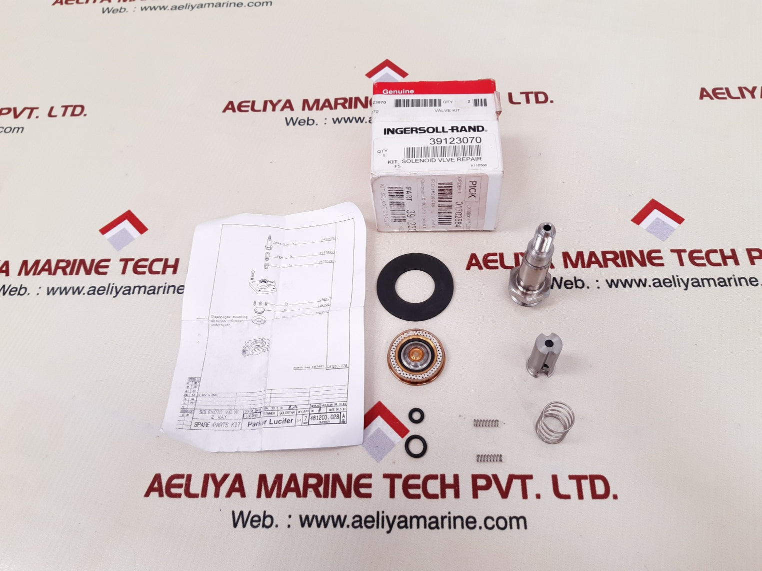 Ingersoll-rand 39123070 solenoid valve repair kit