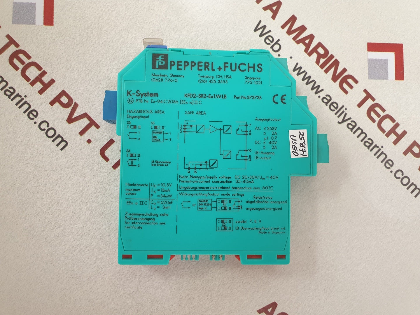 Pepperl+fuchs kfd2-sr2-ex1.wlb switch amplifier 37373s