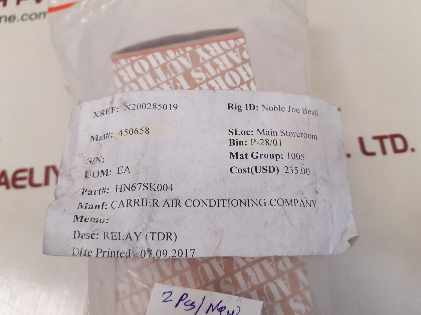 Airotronics u-tdu1060c3 time delay relay hn67sk-004