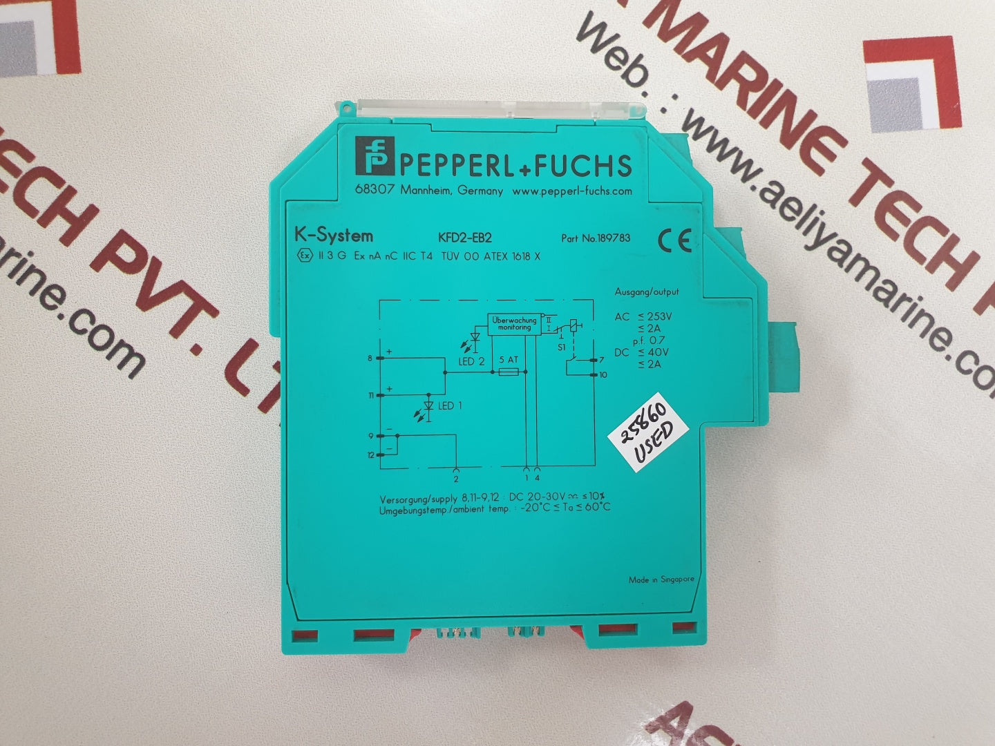 Pepperl+fuchs kfd2-eb2 power feed module 189783