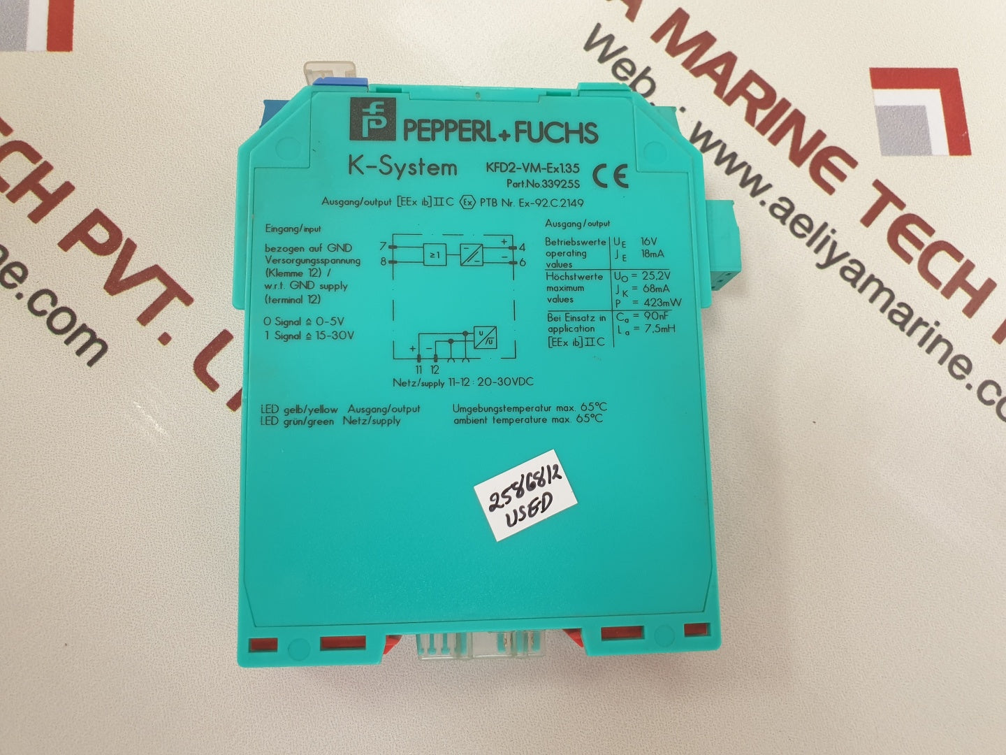 Pepperl+fuchs kfd2-vm-ex1.35 solenoid driver 33925s