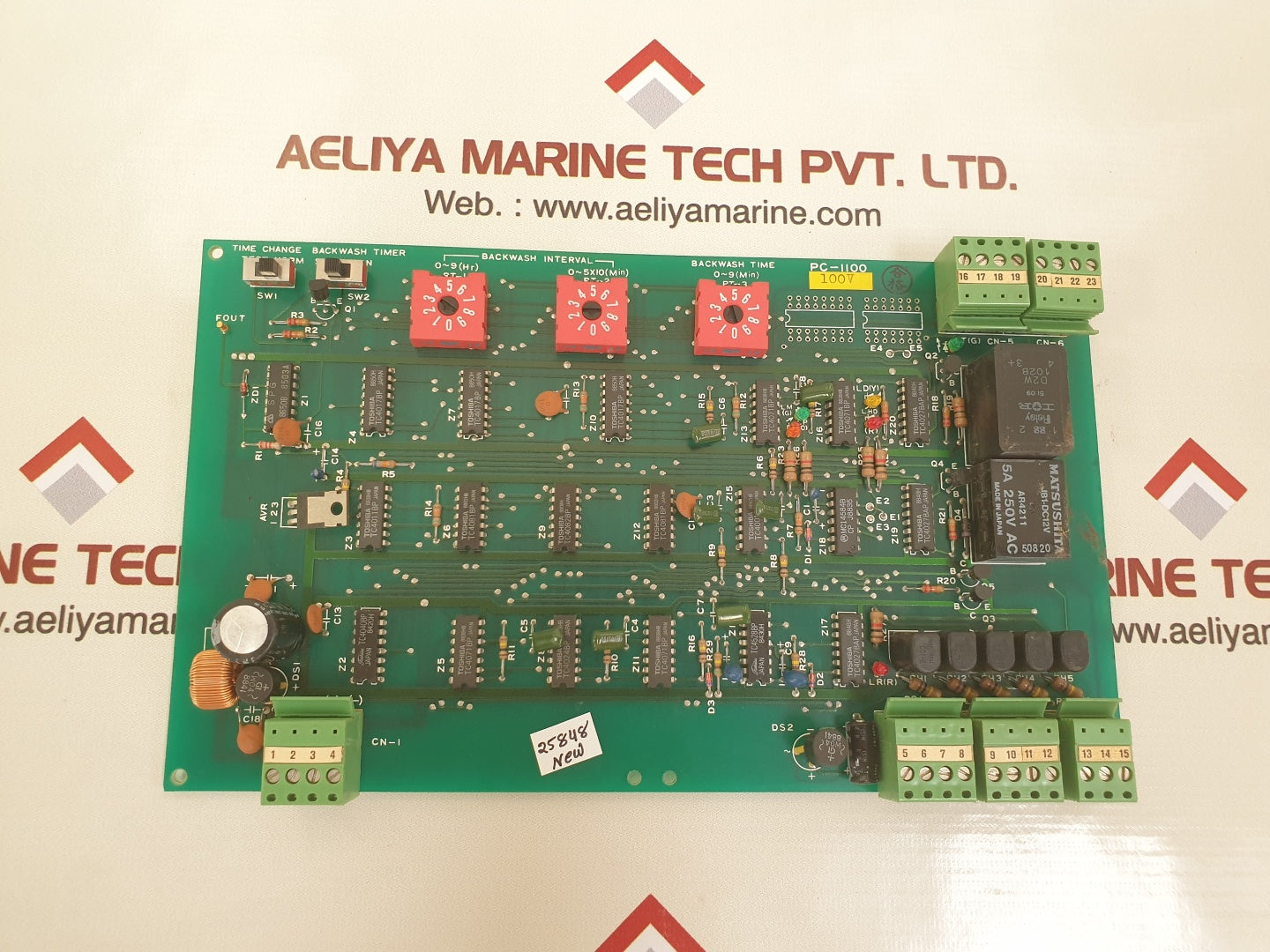 Pc-1100 backwash interval pcb card 100v 