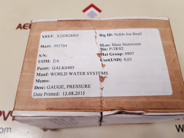 Valley instruments pressure gauge 0-100psi