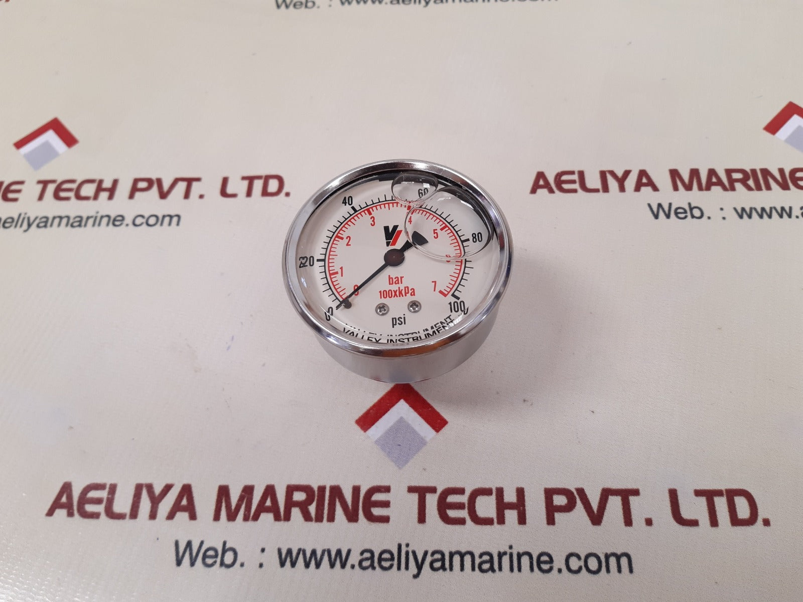Valley instruments pressure gauge 0-100psi