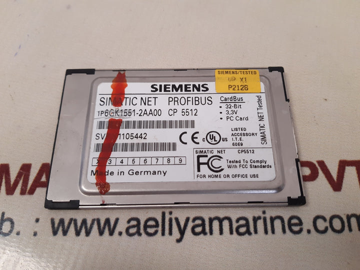 Siemens 6gk1551-2aa00 cp 5512 simatic net profibus card