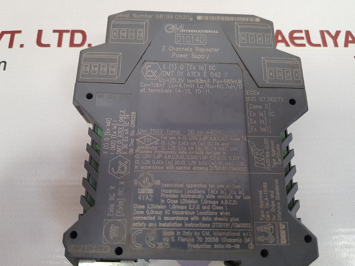 Gm international d1014d 2 channels repeater power supply used
