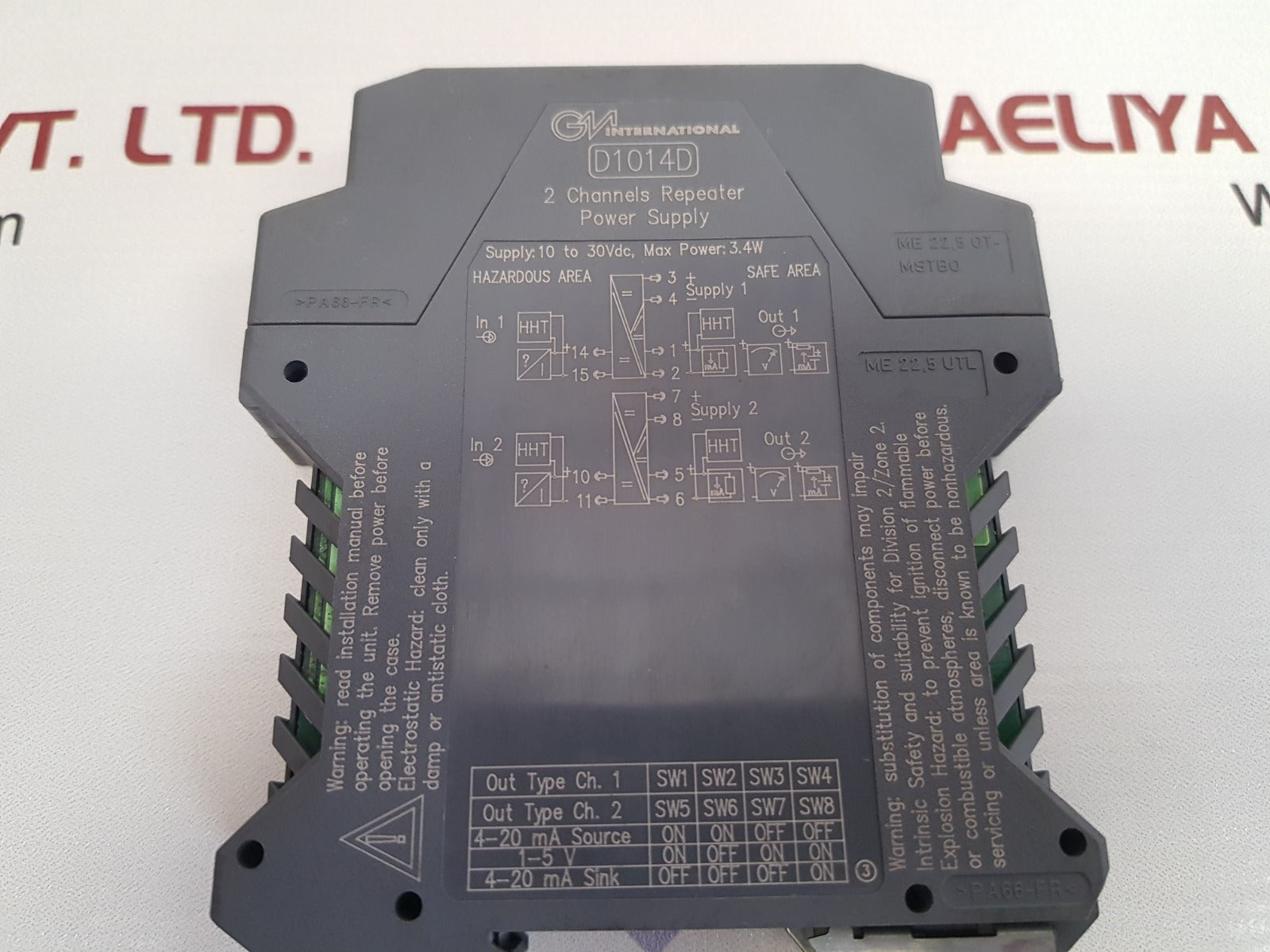 Gm international d1014d 2 channels repeater power supply used