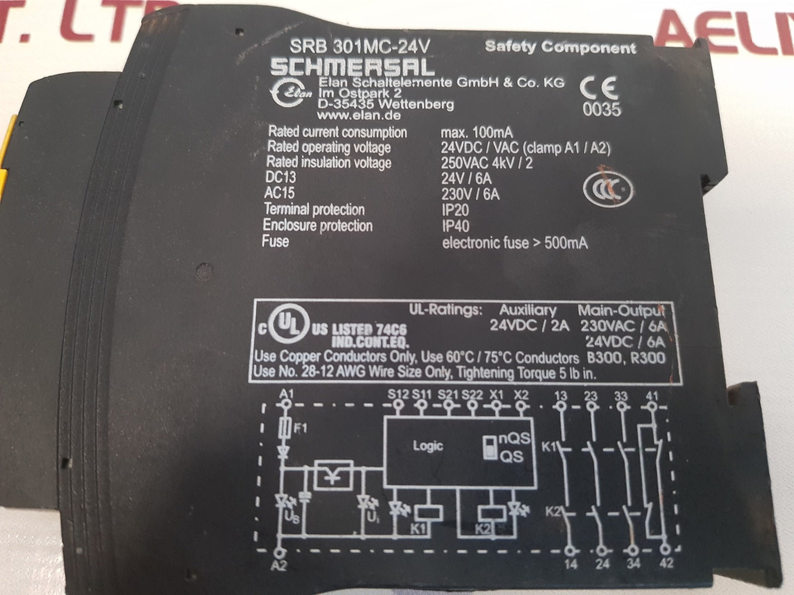 Schmersal protect srb 301mc-24v safety relay