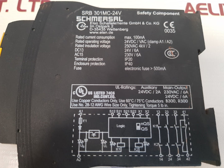 Schmersal protect srb 301mc-24v safety relay