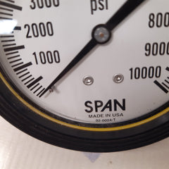 Span 2-0024-t pressure gauge 0 to 10000 psi