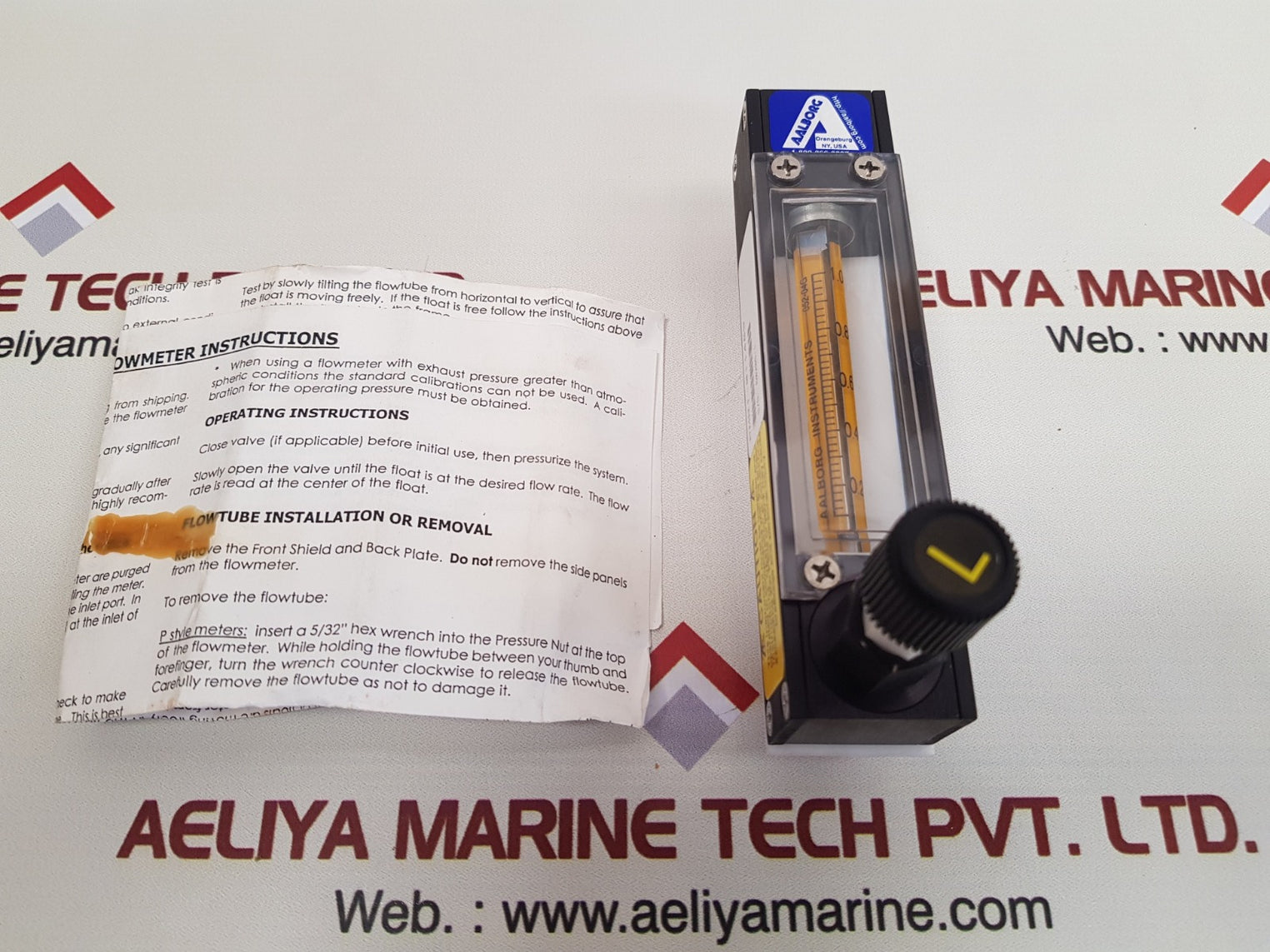 Aalborg pmr1-011489 flow meter