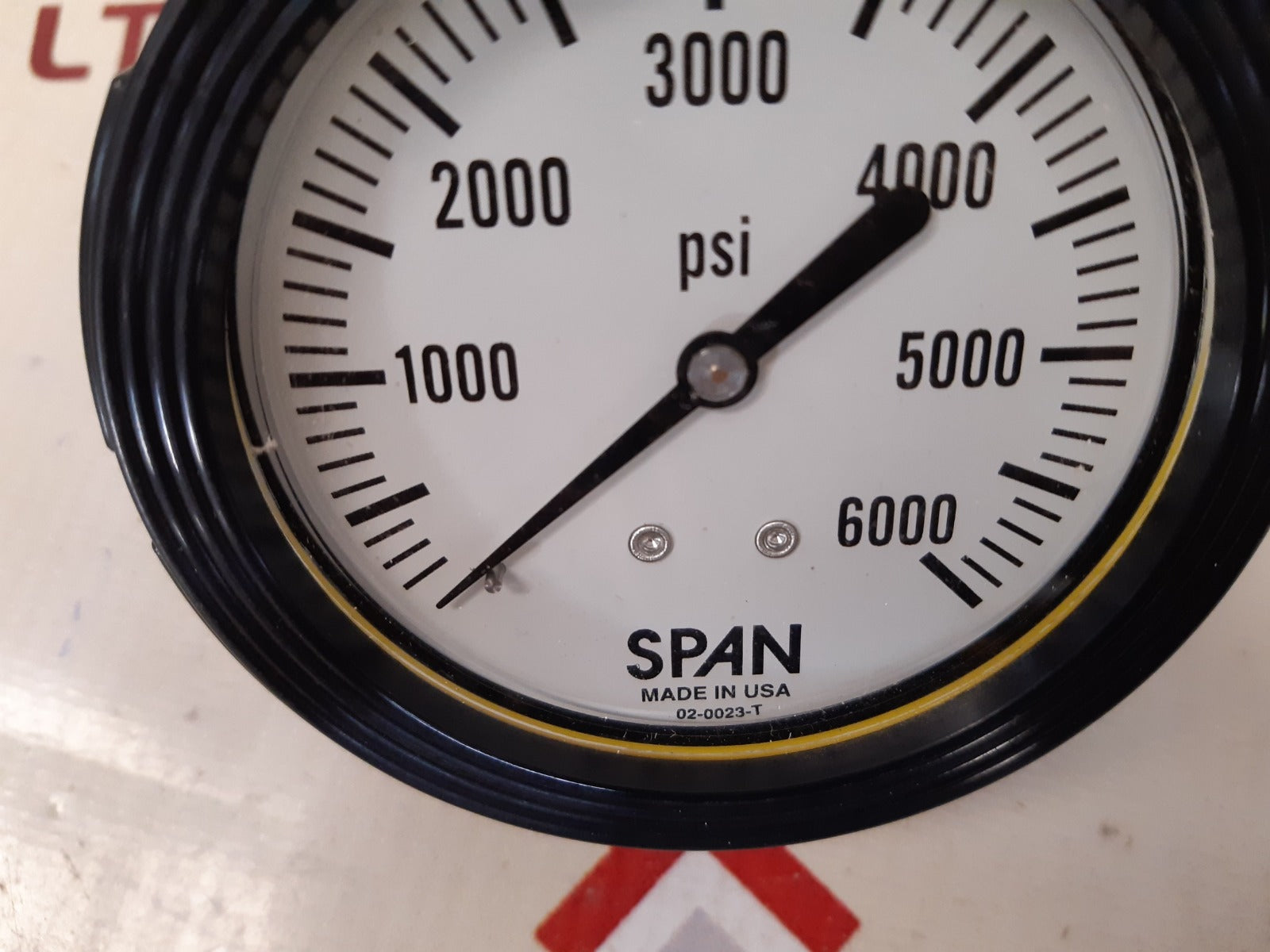 Span 02-0023-t pressure gauge 0 to 6000 psi