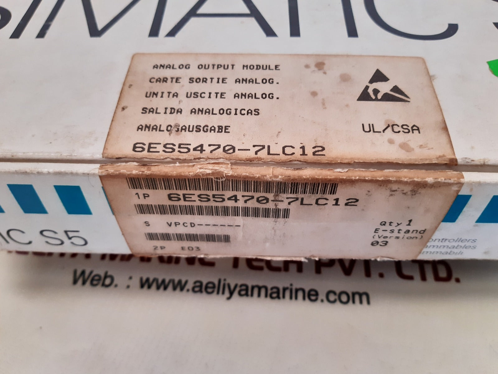Siemens 6es5 470-7lc12 analog output module