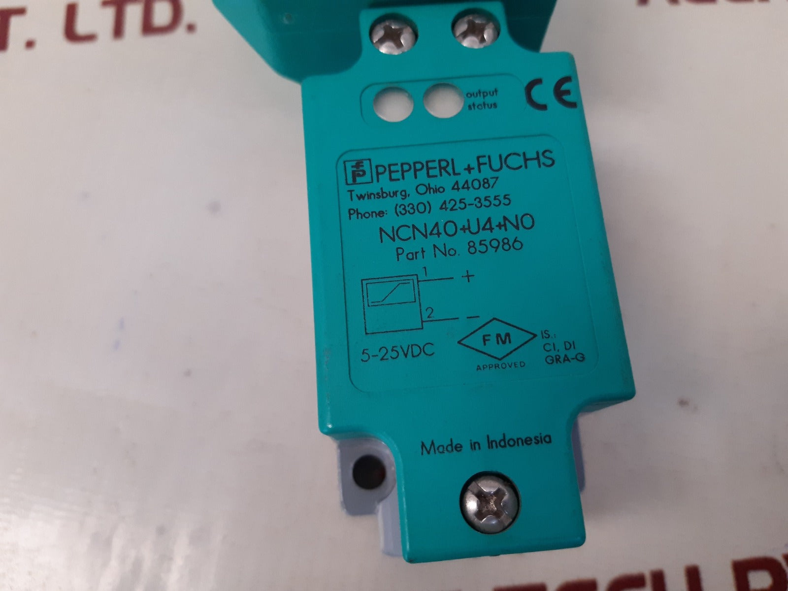 Pepperl+fuchs ncn40+u4+n0 proximity sensor 85986