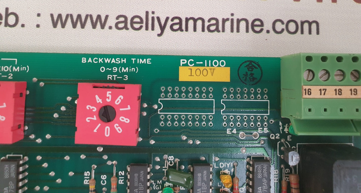 Pc-1100 backwash interval pcb card 100v 