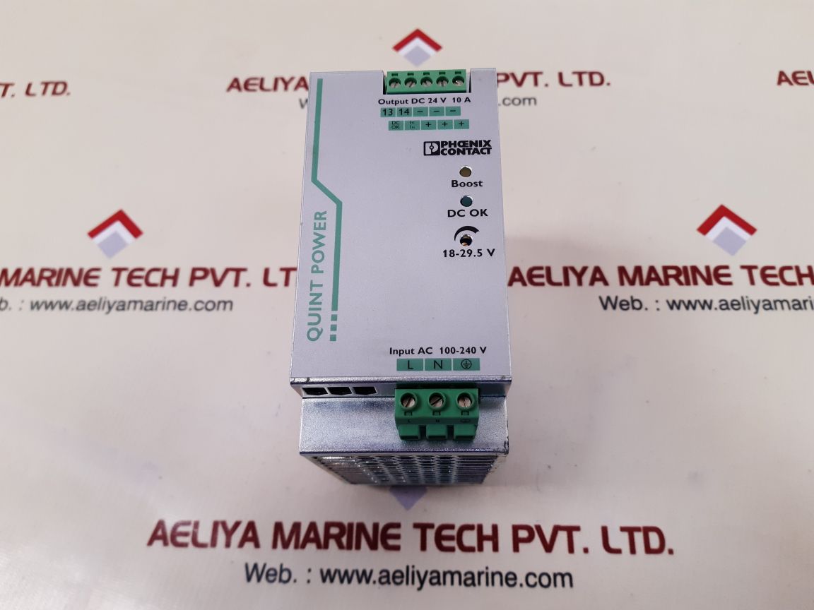 Phoenix contact quint-ps/1ac/24dc/10 power supply 100-240v~/ 50-60hz/ 4.0-1.7a