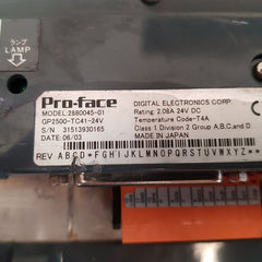 Pro-face 2880045-01 gp2500-tc41-24v interface touch panel