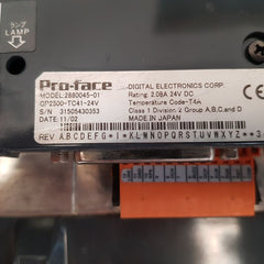 Pro-face 2880045-01 gp2500-tc41-24v operator interface panel 2.08a 24v dc