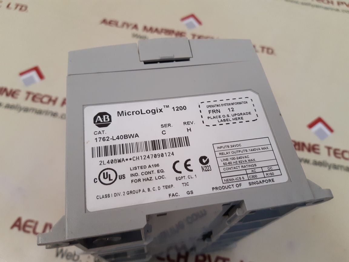 Allen-bradley 1762-l40bwa ser.c micrologix 1200 controller