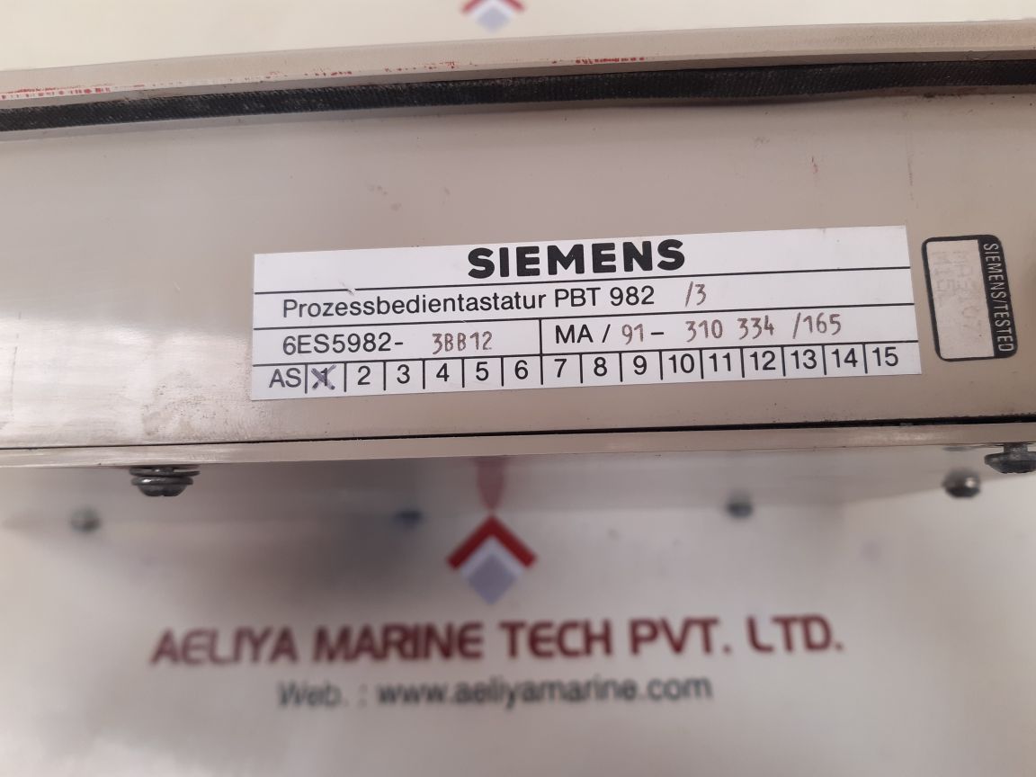 Siemens 6es5982-3bb12 process operator keyboard pbt 982/3