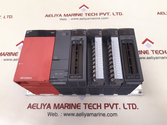 Mitsubishi melsec q61p,q00cpu,qx42,qy10,qd75p4 rack with q35b base unit