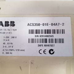 Abb acs350-01e-04a7-2 ip20/ul open type ac driver