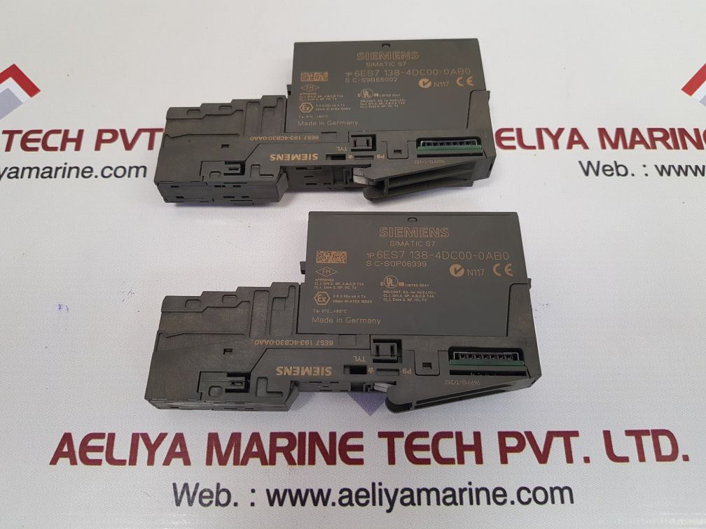 Siemens 6es7 138-4dc00-0ab0 positioning module with 6es7 193-4cb30-0aa0 base