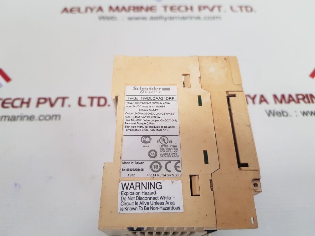 Schneider electric twido twdlcaa24drf plc module pv:14 rl: 24