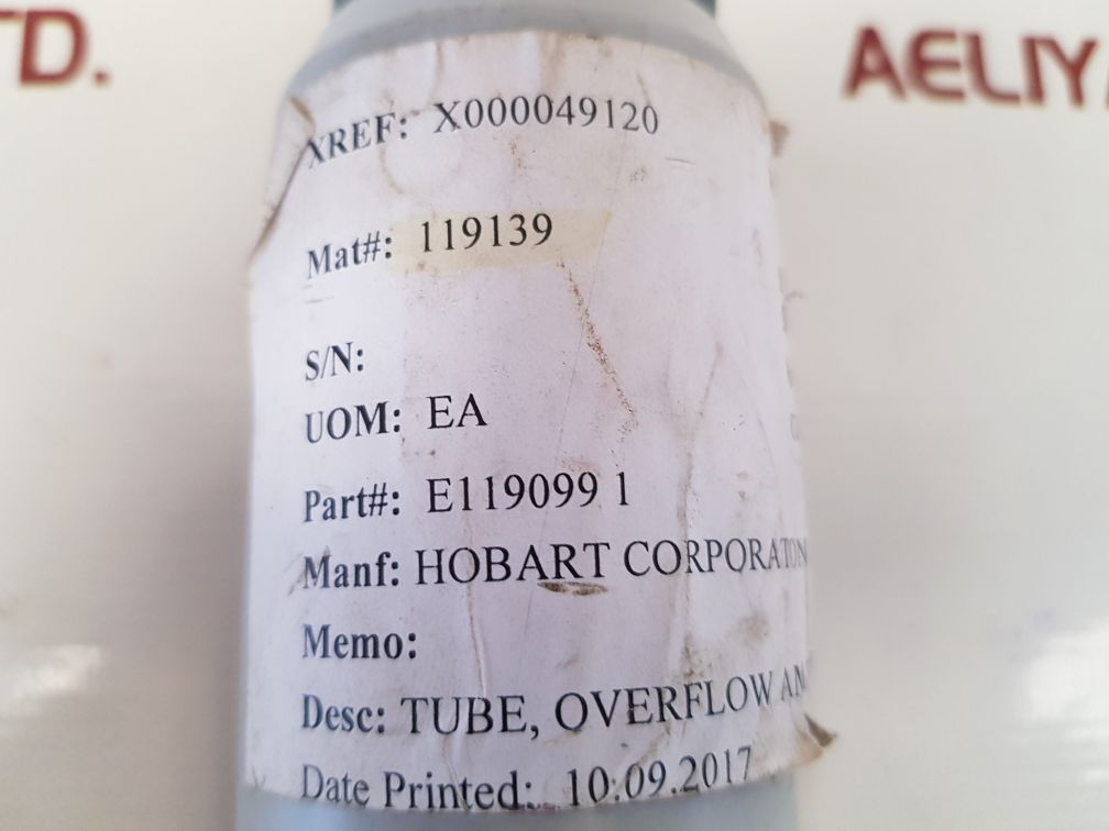 Hobart e119099 1 overflow am12 dish washer tube