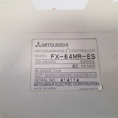Mitsubishi melsec fx-64mr-es programmable controller