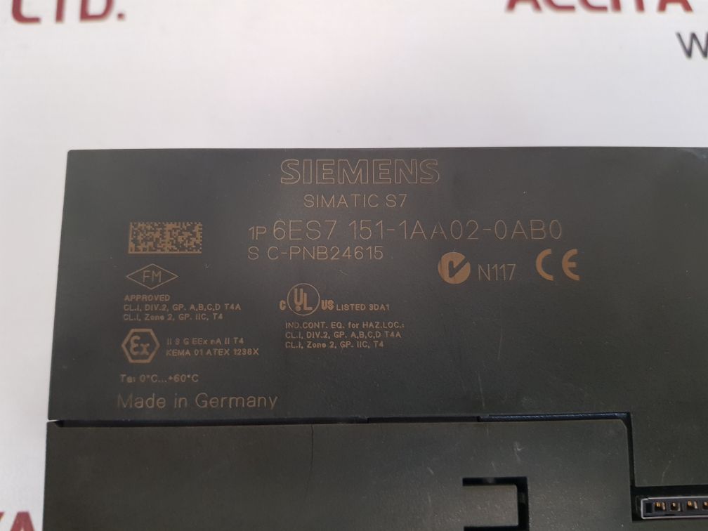 Siemens simatic s7 6es7 151-1aa02-0ab0 interface module