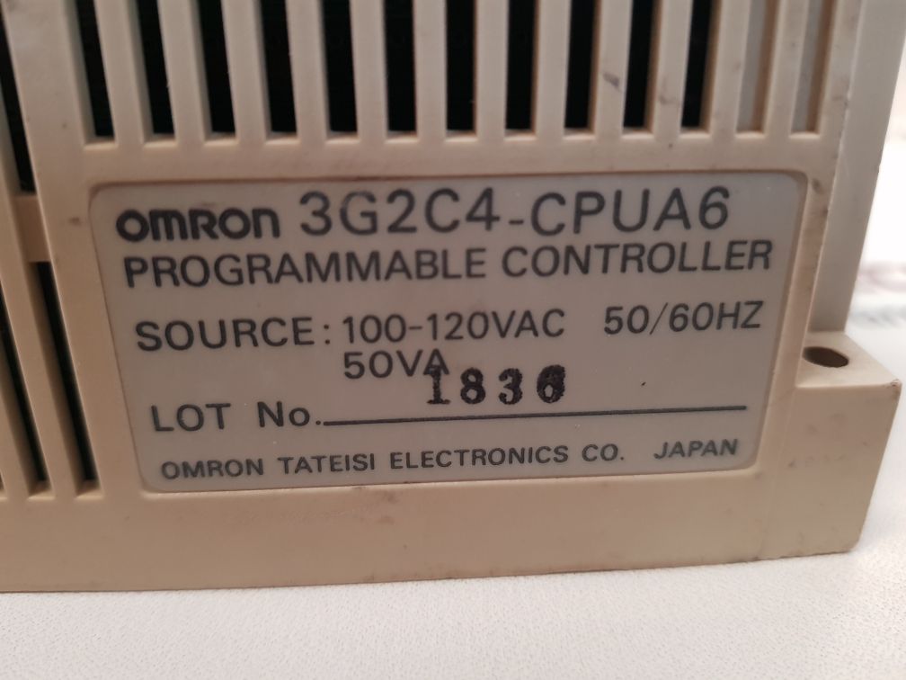 Omron sysmac c120 f programmable controller 3g2c4-cpua6