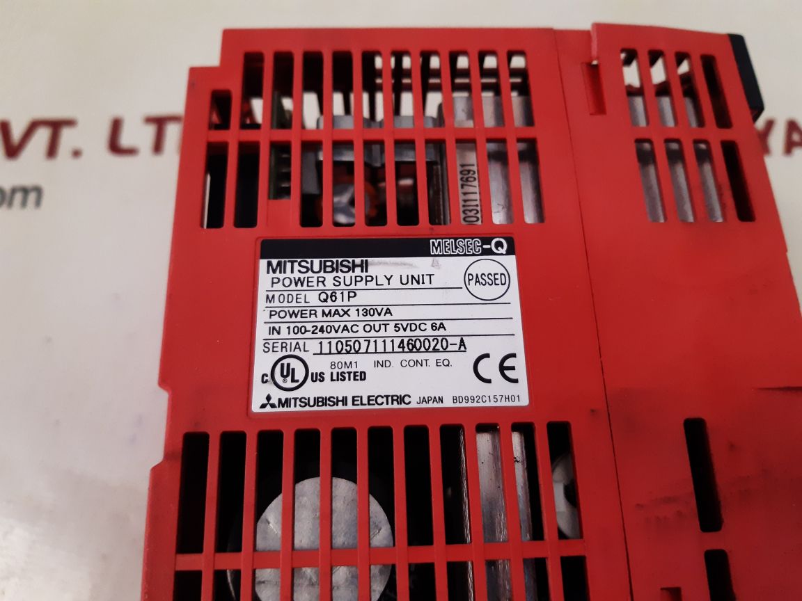 Mitsubishi melsec-q q61p power supply unit 50/60hz