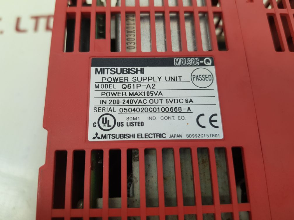 Mitsubishi q61p-a2 power supply unit 200-240vac